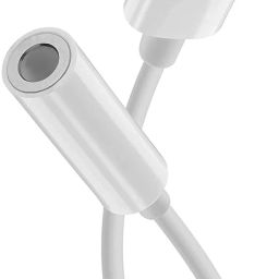 Hespa White 3.5mm Headphone AUX Cable | Lightning Port Audio Adapter Phone Converter-35