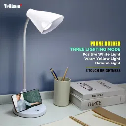 Rechargeable Led Desk Lamp with 3 Multi Color LED Touch Sensor Lamp 5 hrs Flood Lamp Emergency Light-0
