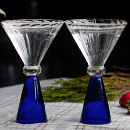 borotech Ribbed Cocktail Borosilicate Glass with Pyramid Base Set of 2-picture-23