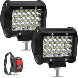 Universal Fitting 24 LED Bar Spot Beam Off Road Driving Fog Lamp (72 W, White) -Set of 2 Car Fancy Lights-16