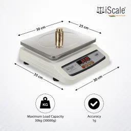iScale Scale i-02 30kg x 1 g Digital Table Top Weighing Scale with Pole Display, Weighing Scale image 4
