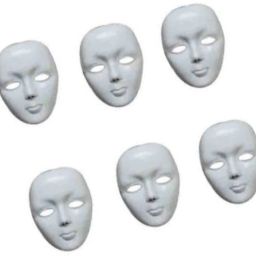 Party Mask simple Java white combo for Kids & Adults for gifts Party Mask-image-1