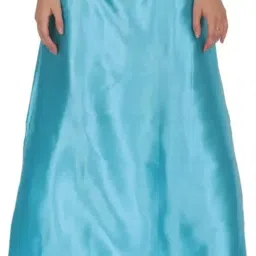 house of common Satin petticoat sky blue Pure Satin, Pure Silk Petticoat-image-73
