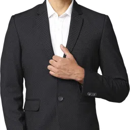 Men Self Design Single Breasted Formal Blazer-image-25