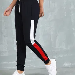 m7 by metronaut Women Colorblock Blue Track Pants-picture-48