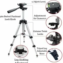 Viraan TRIPOD 3110 MOBILE STAND WITH COLLAR MIC AND BLUETOOTH REMOTE Tripod image 4
