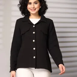 Women Solid Single Breasted Casual Blazer-image-43