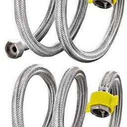 - HIGH GRADE 304 Stainless Steel 24 inch Connection Pipe -SET OF 2 - For Geyser / Washbasin / Toilet / Bathroom Hose Pipe-picture-28
