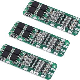 BMS 3 Series 20A [Pack of 3] 18650 Lithium Battery Protection Board 11.1V 12V Electronic Components Electronic Hobby Kit-32