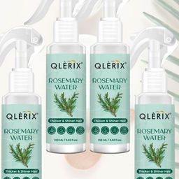 QLERIX Set Of 4 Rosemary Water Spray For Thicker- Shiner & Stronger Hair - 100 ml Each-64