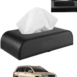 Tissue Holder Black Leatherite/Include Tissue/Save Space For Home/Car/Office-105 Vehicle Tissue Dispenser-image-69