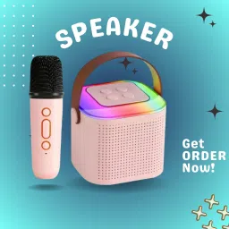 GUGGU 10W Bluetooth Speaker Wireless Karaoke Mic Speaker with RGB Light speakersVB296 10 W Bluetooth Party Speaker-picture-0
