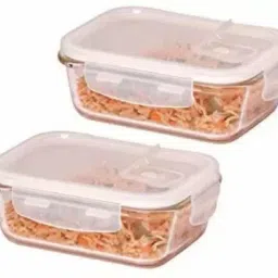 Glass Mixing Bowl Glass Food Storage Containers with Snap Lock Lids Containers Lunch Box 680ML Disposable-7