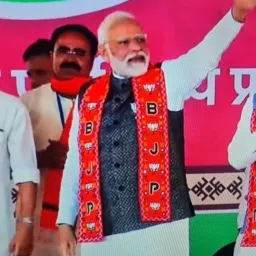 EMBROIDERED BJP PATAKA, BJP Scarf, BJP Scarf For Mens Women Luxury A-Foldable Body Flag-image-7