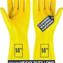 14inch Reusable Dishwashing Industrial Gardening Cleaning Rubber Hand Gloves Wet and Dry Glove Set-image-60