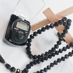 Digital Tasbih Counter and Prayer Beads Combo Pack (Black) Digital Tally Counter-image-40