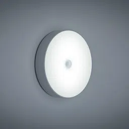 ENMORA 25 -Rechargeable Body Motion Sensor LED Light Bulb | Battery Operated Wireless Motion Wall Lamp Light Sensor for Decoration, Home, Wardrobe, Cupboard, Bedroom (Pack of 1, White, Circular) Motion Sensor Light image 2