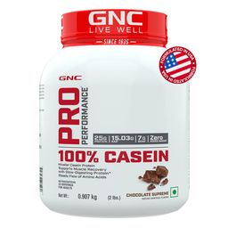 GNC Pro Performance 100% Casein Protein,  2 lb  Chocolate Supreme -48