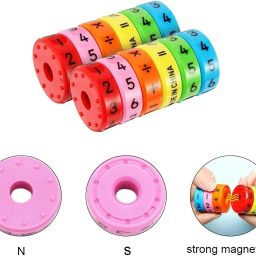 mil9us 2 SET OF Learning Maths Magnetic Calculation Cube Toy (12 PIECE) image 2