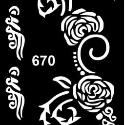 Elegant Mehndi Stencil Sheets for All Hand Sizes and Ages-37