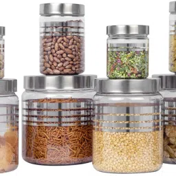 Plastic, Steel Grocery Container- 1500 ml, 1000 ml, 450 ml, 200 ml-17