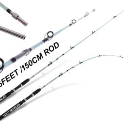 5Feet 2part Heavy Unbreakable 1.5mtr 2part Rods Multicolor Fishing Rod-image-27