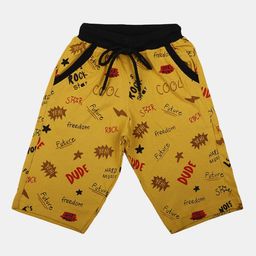 V-Mart Boys Typography Printed Mid Rise Cotton Shorts-picture-24