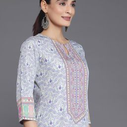 Libas Ethnic Motifs Printed Regular Sequinned Kurta with Trouser & Dupatta image 2