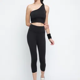 Wearjukebox One Shoulder Sleeveless Crop Top & Capri-image-89