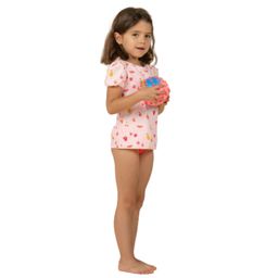 Baby Girls' Tankini Swimsuit Top Comfortable & Quick-Dry Dark Pink Fruit Print-image-41