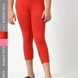 BAESD Girls Pack of 2 High Rise Capris-picture-25