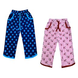 IndiWeaves Girls Pack of 2 Mid-Rise Cotton Printed Capris-picture-13