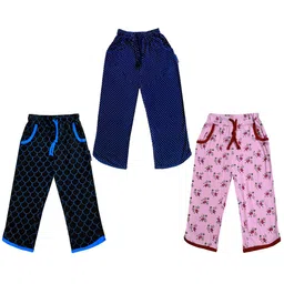 IndiWeaves Girls Pack of 3 Mid-Rise Cotton Printed Capris-image-65
