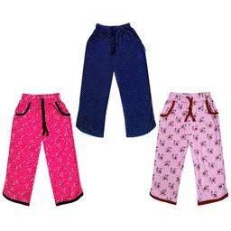 IndiWeaves Girls Pack of 3 Printed Mid-Rise Cotton Capris-image-123