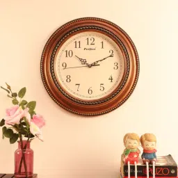 exim decor Copper Plastic Wall Clock-picture-8