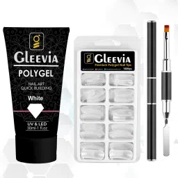 PolyGel Nail Art Quick Building 30ml Pack - Quick Nail Extension Gel White (Combo Pack)-picture-24