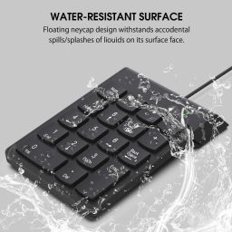 RuhZa USB 2.0 Wired Numeric Keypad Slim Mini Number Pad . Laptop Keyboard Replacement Key-37