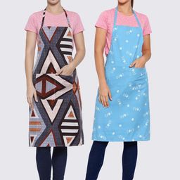 Arrabi Multicoloured Pack of 2 Printed Aprons image 1