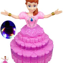 Rotating Princess Dancing Dolls for Kids & Girls with Lights and Music-image-11
