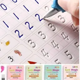 Kids Magic Practice Book (4 BOOK + 10 REFILL) Tracing Book 738-16