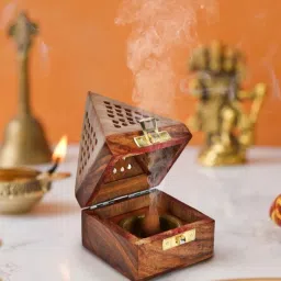 3 inch Wooden Incense Holder-0