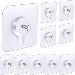 10 pcs Adhesive Wall for Hanging Photo Frame Home and Bathroom bear up to 5 kg Hook 10-17