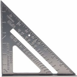 Double Side Scale Stainless Steel Metric Inch Triangle Ruler Measurement Hand Tools (180 mm) Ruler (Set of 1, Silver Ruler-6