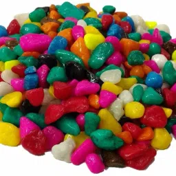 Decorative Pebbles/Stones Vase Fillers for Home Decoration, Garden, Fish Aquarium (450 Gm, Multicolor) Painted Asymmetrical Rock Pebbles-image-9