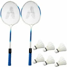 Badminton Kit Combo Set Of 2 Piece Racquet With 6 Fathers Shuttlecock Badminton Kit-14