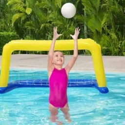Inflatable (IND*81) Set Water Polo Game for Pool Multicolor Inflatable Hoppers & Bouncer-45