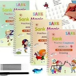 Magic Practice Copybook, (4 Book + 10 Refill+ 2 Pen +2 Grip) Set-317-472-AA-11