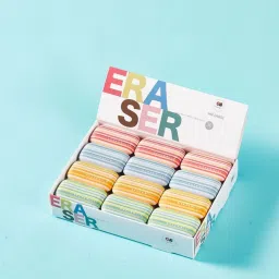 2 Pcs Stylish Stripe Pattern Soap Design Eraser, Pencil Eraser For Kids Non-Toxic Eraser-12