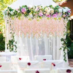 Pink Westeria Artificial Flower-26