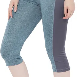 Gym Sports Yoga Capri Slim fit Women Blue Capri-image-4